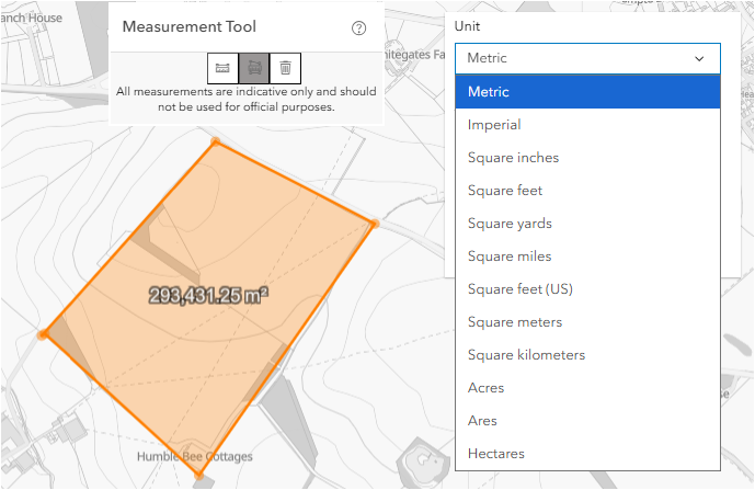 Finish Measuring Area