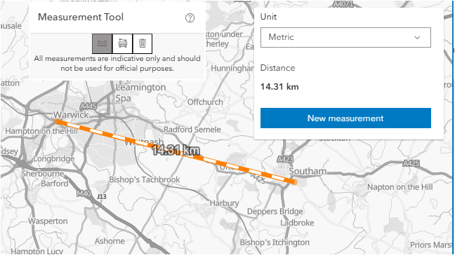 Finish Measuring Distance